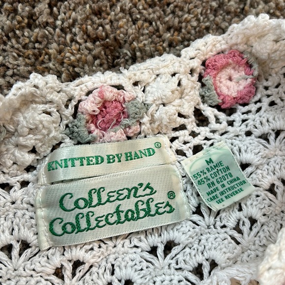 Vintage Colleen’s Collectables Hand Knitted Top sz Medium - Picture 6 of 9